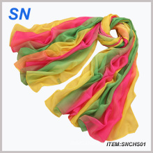 2015 Fashion Ladies Chiffon Scarf in Stock